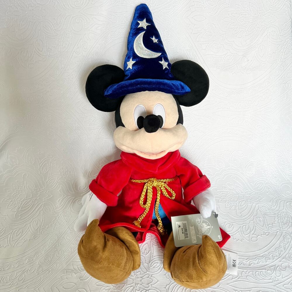 Disney Fantasia Sorcerer Mickey Plush Medium Stuffed Animal 22"